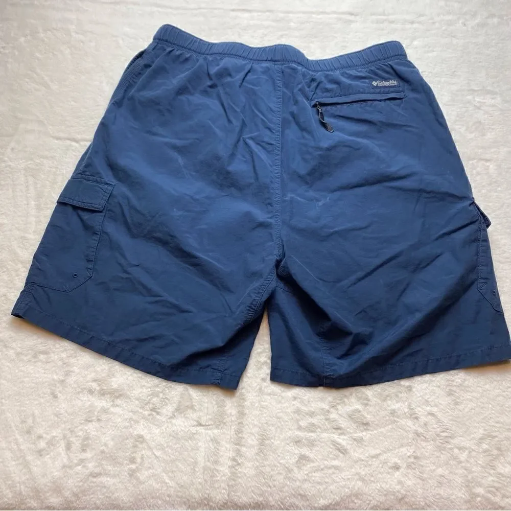 Columbia Blue Cargo Swim Trunks Size Large